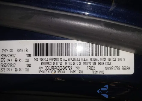 2014 Ram 1500 Hfe z USA, uszkodzony, nr VIN 3C6JR6RG8EG206724